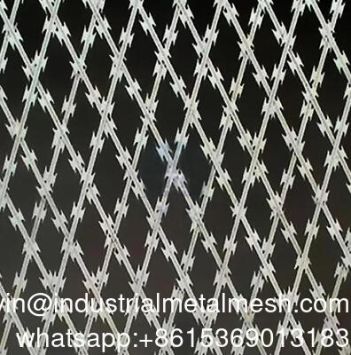 Metech Razor Wire Welded Mesh Panel Fencing System Consists Razor Wire Mesh
