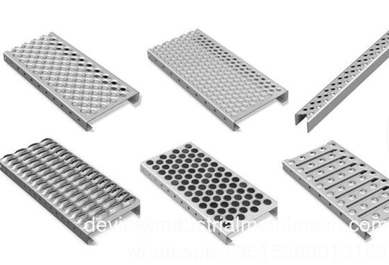Heavy-Duty Corrosion Resistant Crocodile Mouth Perforated Safety Grip Strut Welded Anti-Skid Grating for Oil Refineries/Power