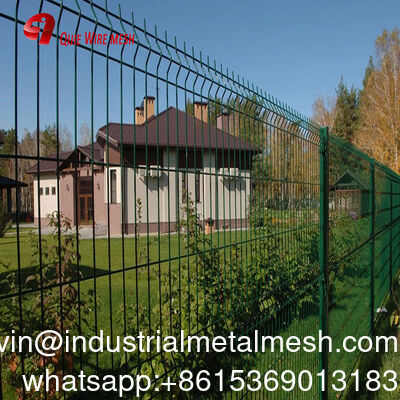 3D Curved Welded Security Wire Mesh Fence Panel Rigid Profile V Mesh Fence