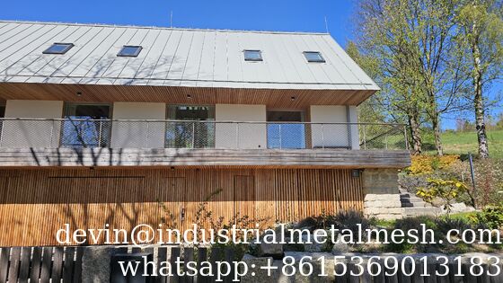 Diamond Architectural Stainless Steel Balustrade Wire Rope Ferruled Mesh