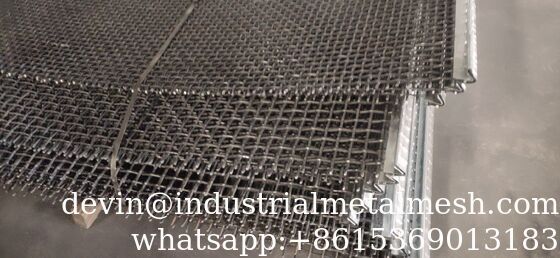 Gravel Crusher Hooked Vibrating Sieve Screen Mesh 65mn Stainless Steel Crimped Wire Mesh for Mining and Quarry
