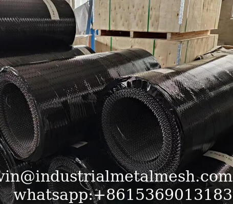 Crimped Wire Self Cleaning Mesh with Polyurethane Fixing Strips