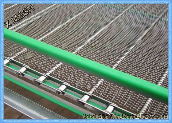 Double Balanced Spiral Grid Steel Wire Conveyor Belt With Chain 30 Meters Length