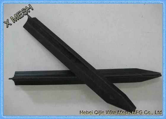 1.85kg /M Steel Star Pickets , Y Star Picket Hot Dipped Galvanized / Traditional Black Bituminous Coated