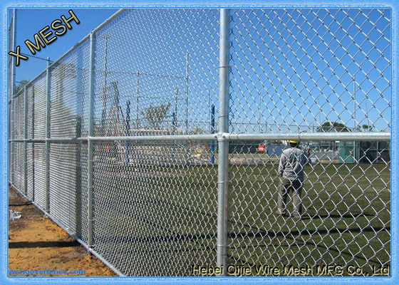 High Precision Chain Link Security Fence Panels 3 Foot 50x50 Mm Mesh