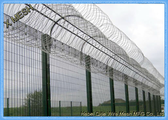 High Level Security Welded Panel Barrier Anti - Climb 358/3510 Fence Panel