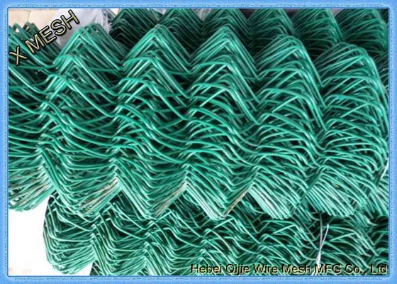 9 Gauge Green PVC Coated Colored Chain Link Fence For Rural Fencing 4 Feet Height