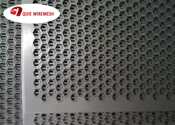 Punching Hole Mesh Perforated Metal Screen Hexagon Hole 0.5 - 8.0mm Thickness