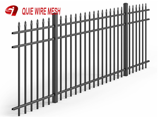 Black Wire Mesh Fence Panels Aluminium Spear Top Fencing For Residential Use
