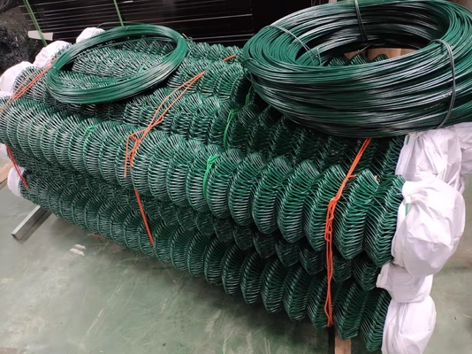 10 Gauge 2in Opening Green Chain Link Fence For Baseball Fields