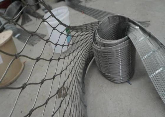 7x19 Stainless Steel Wire Rope Mesh Net With Ferrules For Stairway