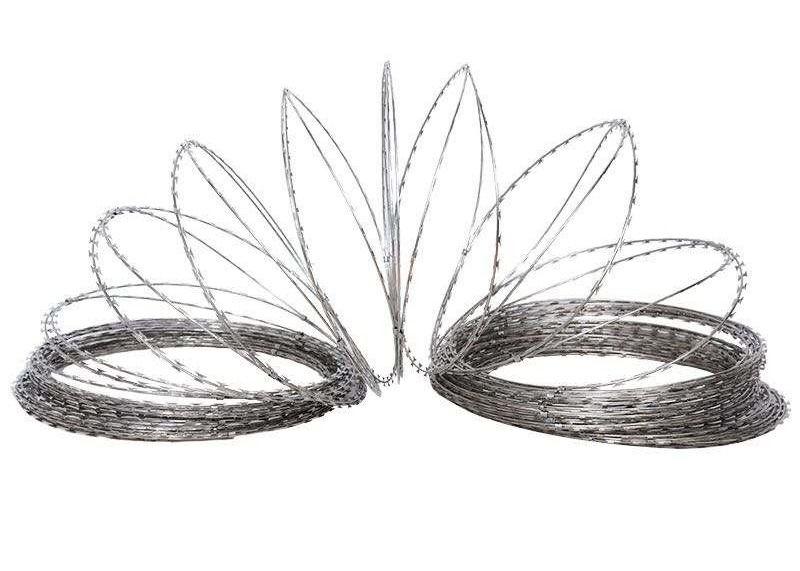 Chinese Factory Single Razor Wire Galvanized Concertina Razor Barbed ...