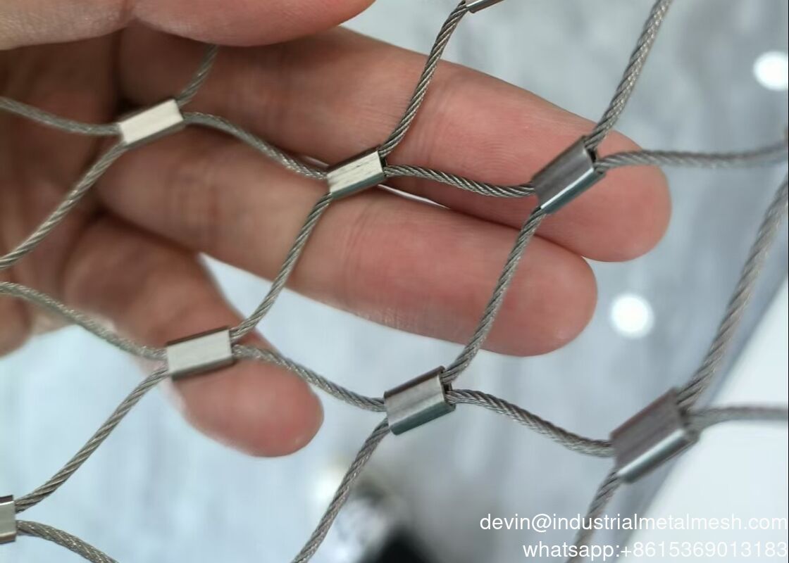 Stainless Steel Cable Mesh 304 316 Metal Wire Rope Mesh for Stair Railing