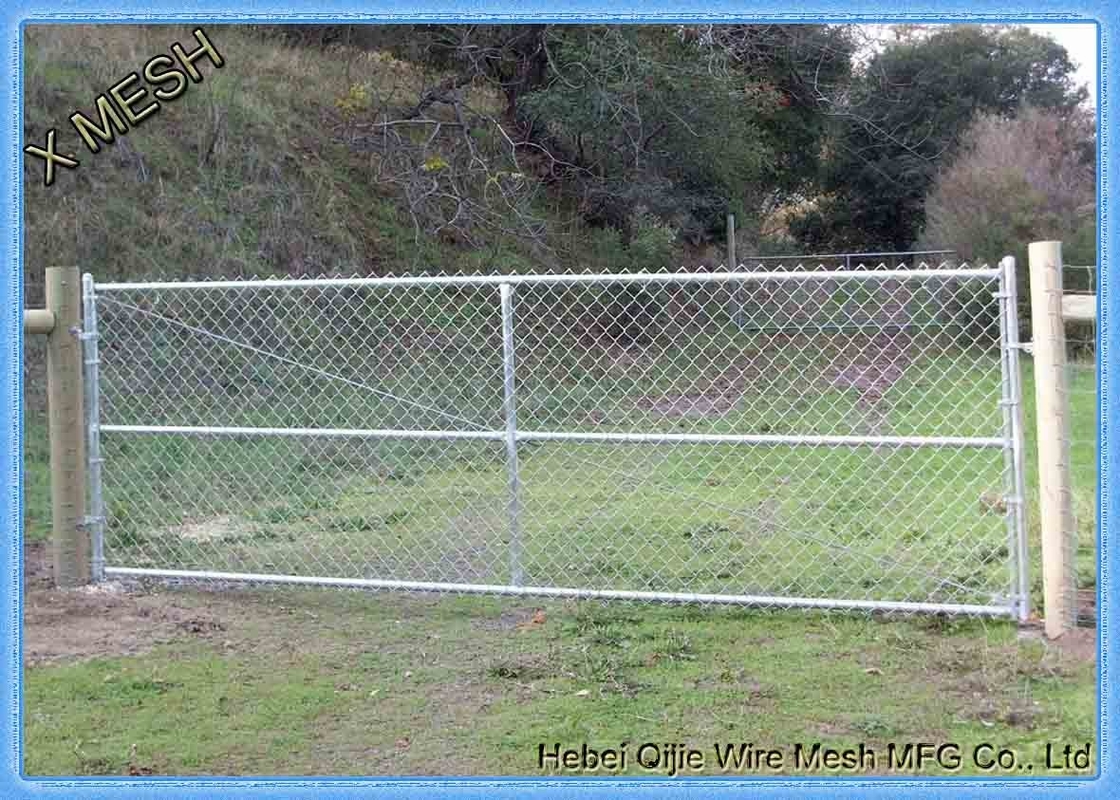 PVC Coated Chain Link Fence Fabric Black Color Quick To Install