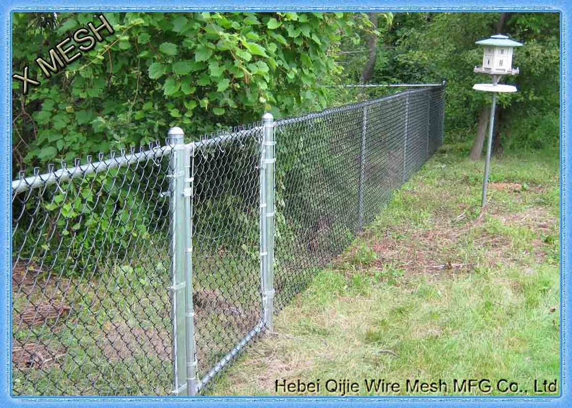 10 Ft 9 gauge chain link security fence Galvanized Commercial System