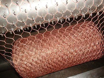 1.2m Width 2 Inches Woven Copper Wire Mesh Hexagonal Commercial Agricultural Use