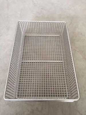 Surgical 316l Stainless Steel Sterilization Tray Instrument Baskets Cleaning