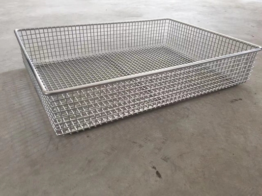 40x25cm Sterilization Baskets Stainless Steel Surgical Instruments Disinfection