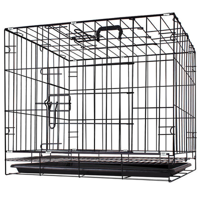 Black Metal Outdoor Large Folding Dog Cage Removable