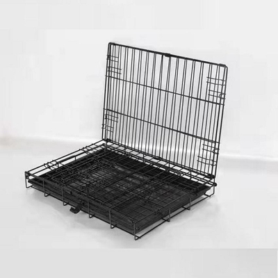 30 Inch Large Steel Dogs Cages Outdoor Kennels Stackable Heavy Duty Pet Crates House High Quality Folding Double Door Pu