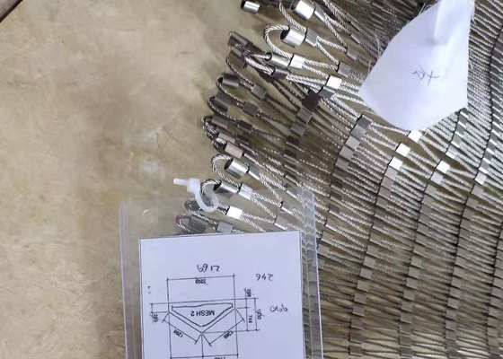 Flexible Stainless Steel Wire Rope Mesh For Balustrade Or Railing 3.0 Mm