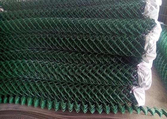 Galvanized PVC Coated Diamond Mesh Wire Chain Link Fence Roll