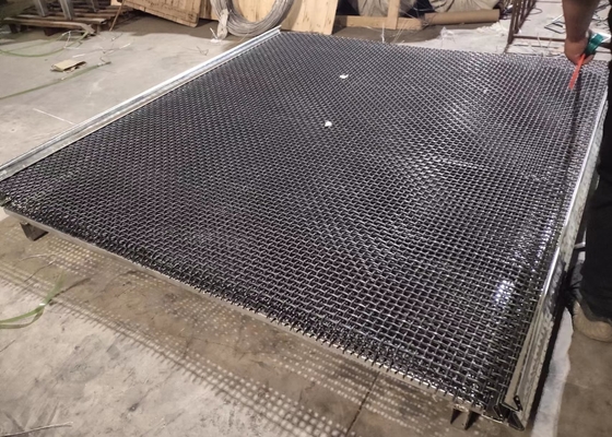 High Tensile 65mn 45# Manganese Steel Iron Wire Woven Quarry Vibrating Screen Mesh