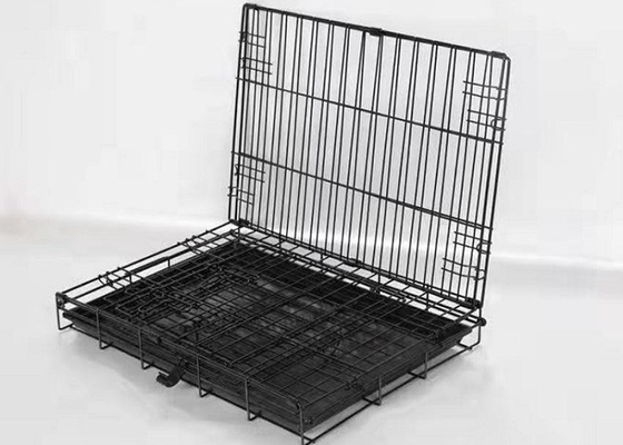 Heavy Duty Folding 30 Inch Large Steel Dog Cages Outdoor Stackable