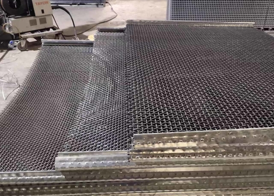 High Carbon 65Mn Mine Vibrating Screen Mesh 1.5mx2m