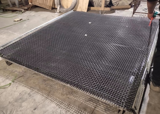 Stainless Steel Galvanized Metal Vibrating Screen Mesh Plain Weave