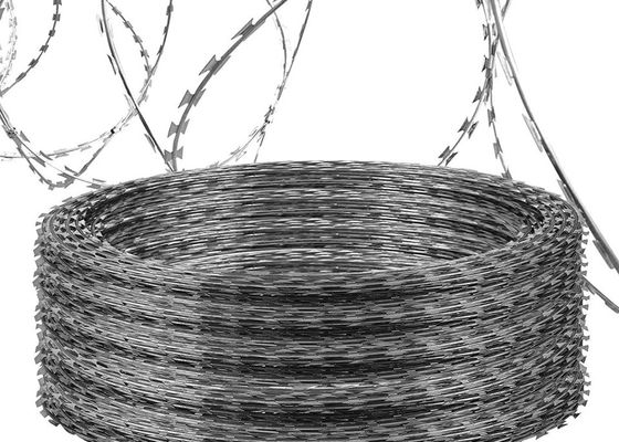 950mm Coil Diameter Razor Barbed Wire For Construction Galvanized