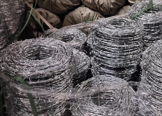 14 Guage Hot Dipped Galvanized Barbed Wire For Modern Security Fencing