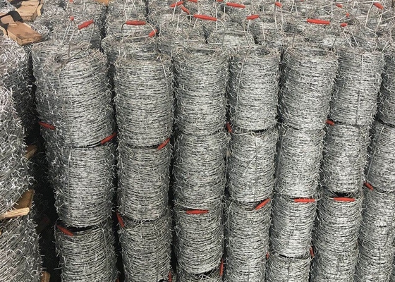 Galvanized Double Twist Barbed Wire 20kg/Coil For Grass Boundary