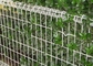 White Color Double Loop Wire Mesh Fence / Lawn Fence Welded Mesh Powder Coated