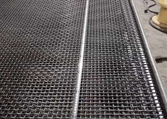 10mm Hole Plain Weave Manganese Steel Crimped Wire Mesh Wear Resistant