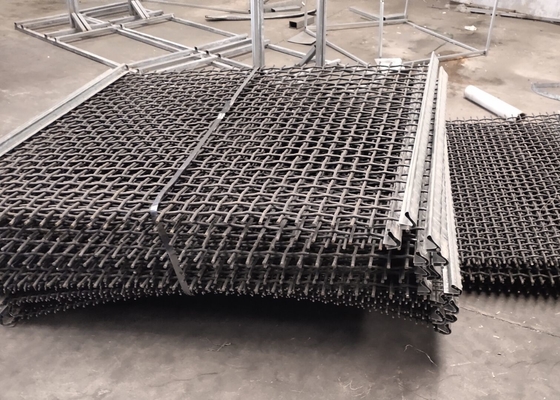 65Mn Steel 304 Stainless Steel Crimped Steel Vibrating Screen Mesh