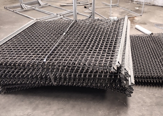 65Mn Steel 304 Stainless Steel Crimped Steel Vibrating Screen Mesh