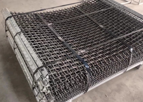 65mn Crimped Vibrating Wire Mesh For Mining Sieve Screen