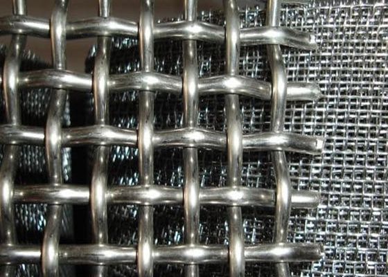 Crimped Stainless Steel Woven Wire Mesh Plain Weave