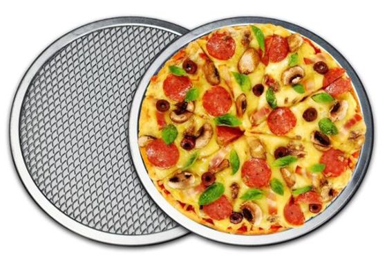 7/12/13/15/20 Inch Wire Mesh Pizza Pan Aluminum Alloy Thicken