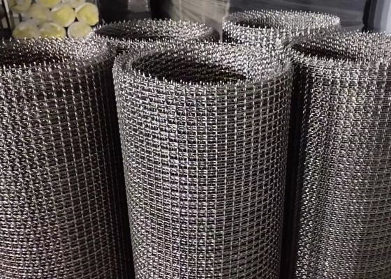 Aperture 2mm Square Stainless Steel 304 Crimped Woven Wire Mesh 20x20mm