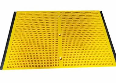 PU Sieve Media & Urethane Mesh Mats Deck Bend Plate Sheet In Yellow Color