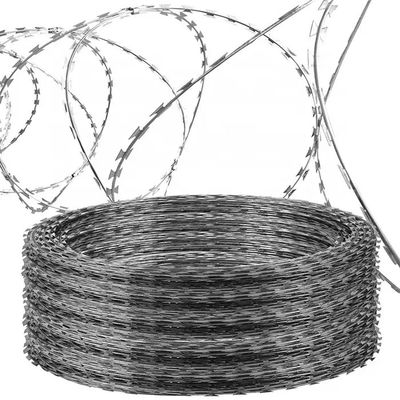 high rigidity Concertina Wire Fence Galvanised Razor Wire abrasion proof