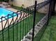 Ornamental Double Loop Roll Top Fencing Pvc Powder Coated 2.0m Height
