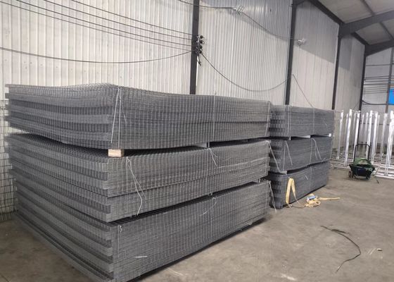 4&quot; Openning Galvanized Welded Mesh Panel Black Carbon Steel Construction