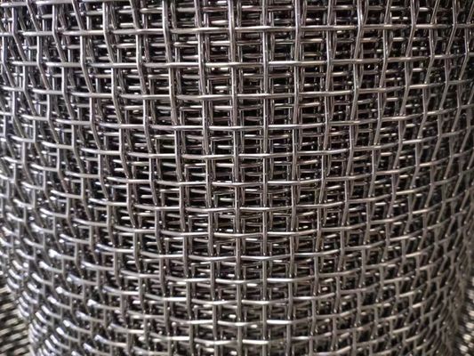 Aperture 2mm Square Stainless Steel 304 Crimped Woven Wire Mesh 20x20mm