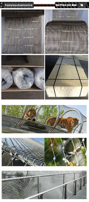 Stainless Steel Wire Rope Mesh 100x100mm For Garden