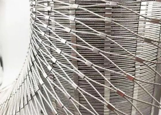 Stainless Steel Wire Rope Mesh 100x100mm For Garden