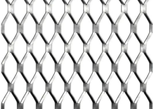 L Shaped Frame Hot Dipped Galvanized Aluminum Expanded Mesh Sheet For Decoration And Construction