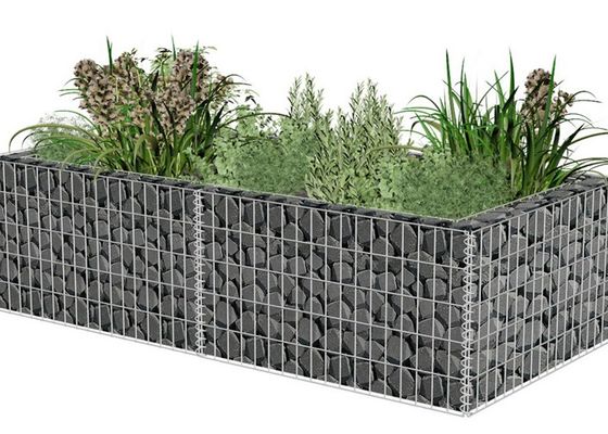 Galvanized Pvc Hot Dipped Welded Gabion Basket 4.0 / 5.0 Mm Dia